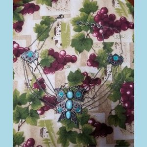 Large butterfly statement piece necklace